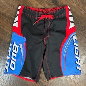 BUD LIGHT Retro Board Shorts Swim Trunks Size 30